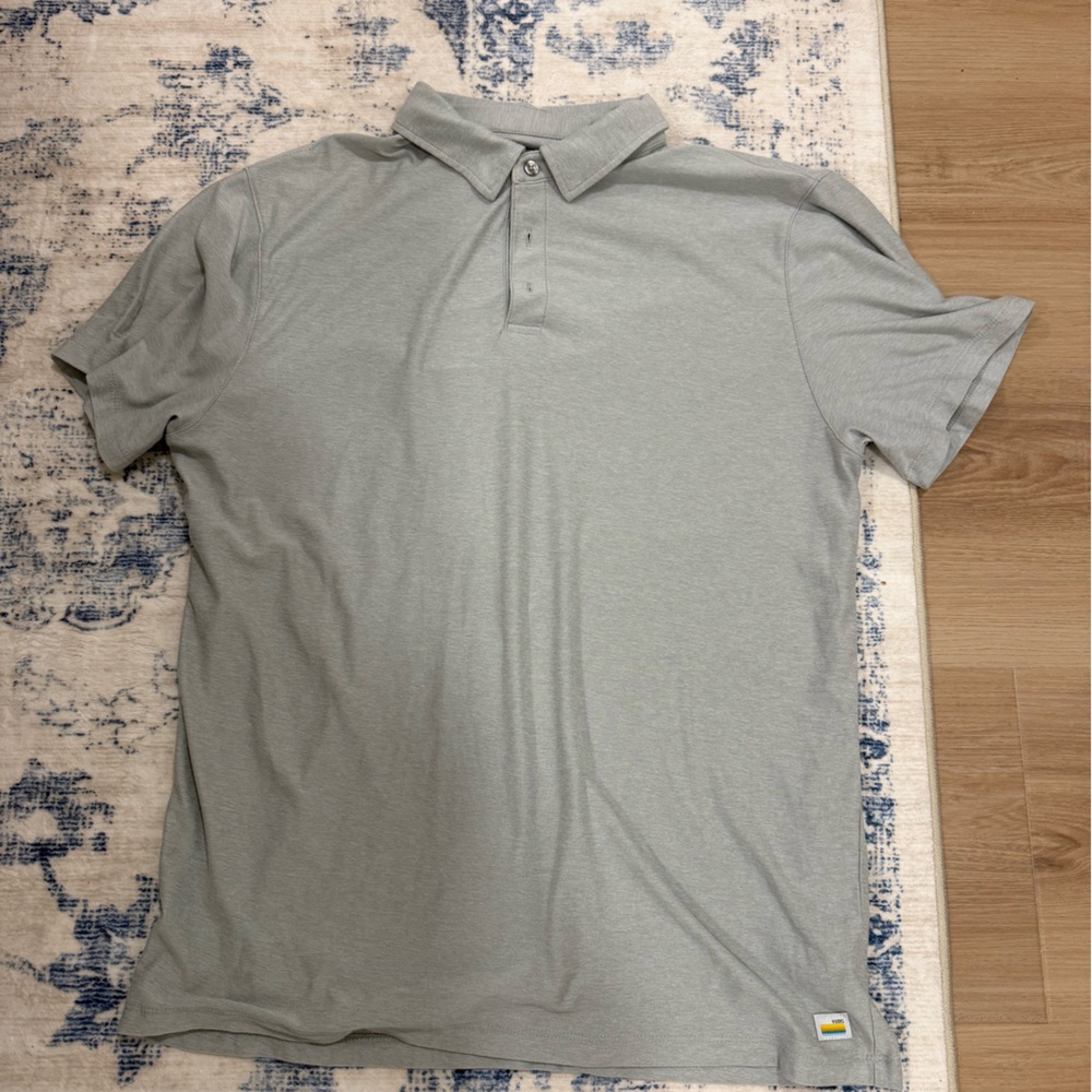 Vuori Men's Light Gray Polo Shirt